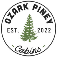 cabin near dover arkansas ozark piney cabins established 2022 logo